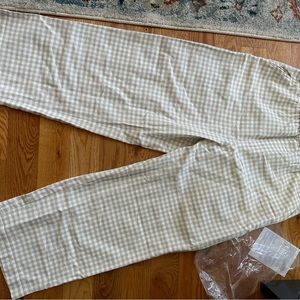 Madewell Untailored Wide-leg pant in Gingham Lightspun